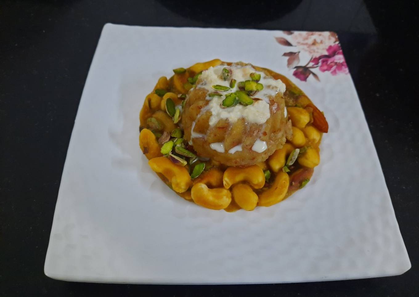 Kaju badam halwa cake