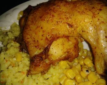 Fresh, Making Recipe Baked chicken with broccoli rice and cprn Restaurant Style