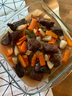 A picture of Oven-Baked Beef Bourguignon.
