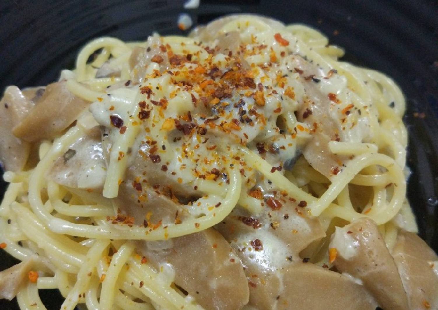 Resep Spaghetti Carbonara Simple oleh Noona Hilda Cookpad