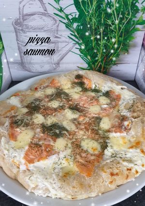 Une photo de Pizza saumon frais #novembre
