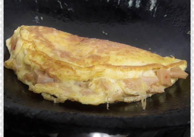 Steps to Prepare Award-winning Stuffed Salami Omelette - Trying New Recipes