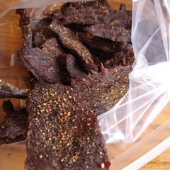 A picture of Spicy sugar free jerky.