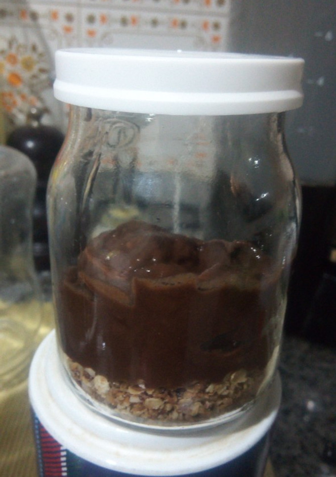 Una foto de Mousse de chocolate vegano