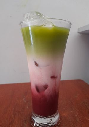 Foto resep Red velvet matcha latte