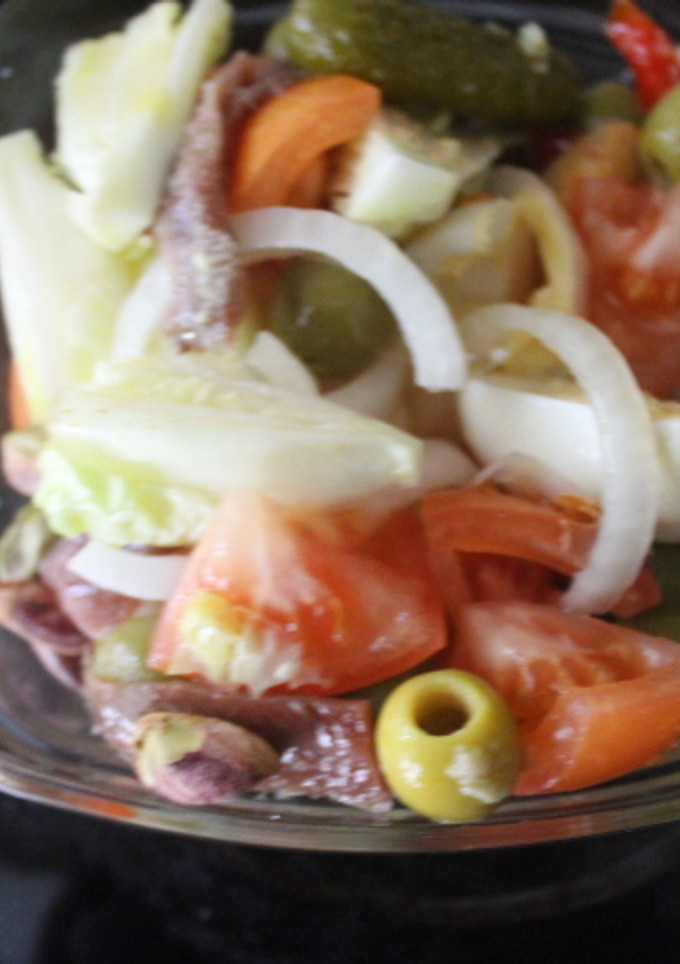 Una foto de Ensalada con pistachos