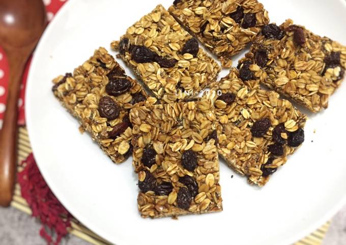 Resep Granola Bar - healthy energy bar - cemilan sehat plus enak yang Bisa Manjain Lidah