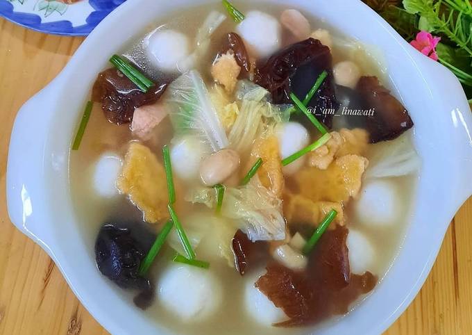 Resep Sop Bakso Jamur oleh Linawati_89 - Cookpad