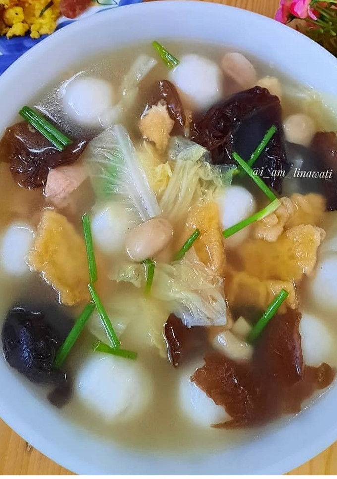 Foto resep Sop Bakso Jamur