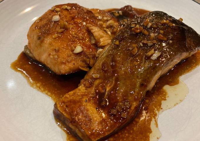 Cara Gampang Membuat Salmom Teriyaki dengan Jahe dan bawang putih yang Enak
