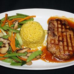 A picture of Sweet and sour pork chops.