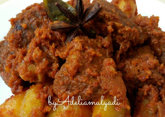 Cara Memasak Rendang daging Irit Anti Gagal
