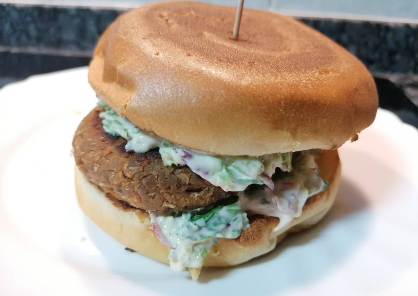 222. Hamburguesa vegana en pan briox