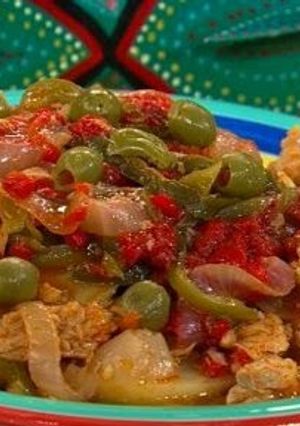 Una foto de Bacalao con papas