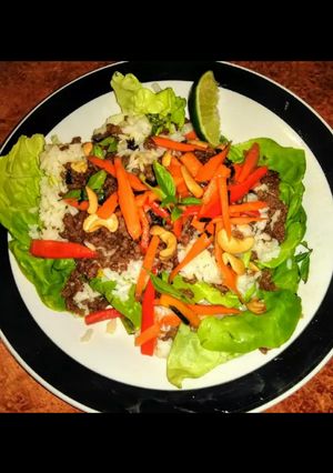 A picture of Thai Basil Beef.