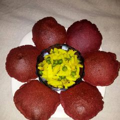 A picture of Beetroot pudi.