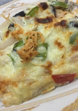 صورة لوصفة بيتزا اتوست🍞🍕