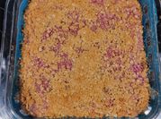 A picture of berry crumble