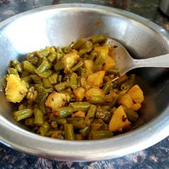 French beans sabzi A picture of French beans sabzi.