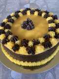 Torta panqueque naranja chocolate