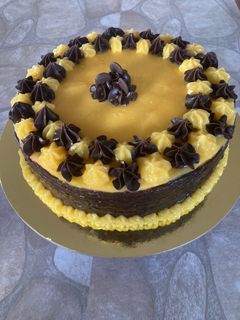 Una foto de Torta panqueque naranja chocolate