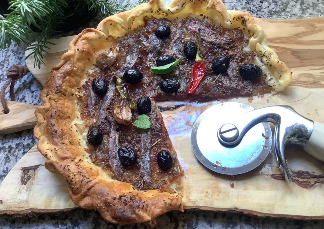 🦜Pissaladière 🐋🧄🍃☀️facile 🧅