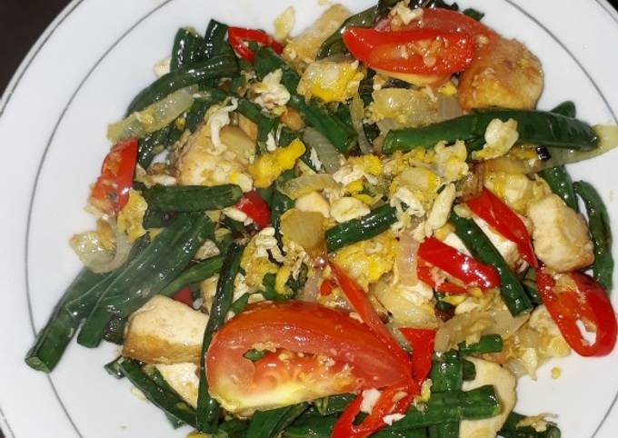 70.Orek tahu kacang panjang