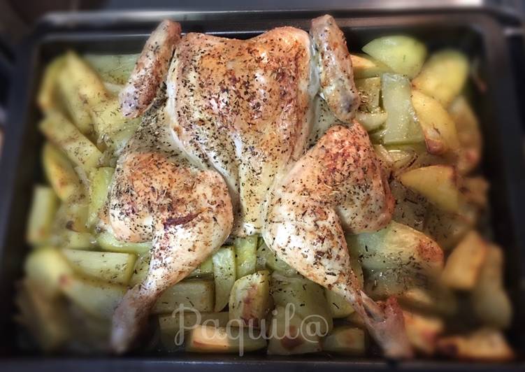 Pollo Corte Mariposa 🦋 al Horno con Cerveza 🍺