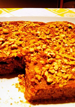Foto principal de Bizcocho de calabaza con glaseado de miel-nueces