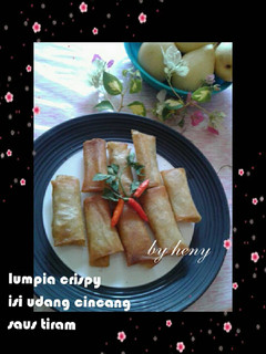 Foto resep Lumpia crispy isi udang cincang saus tiram