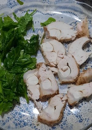 Una foto de Pollo reciclado