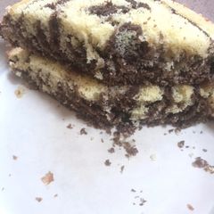 A picture of Marble pound cake.