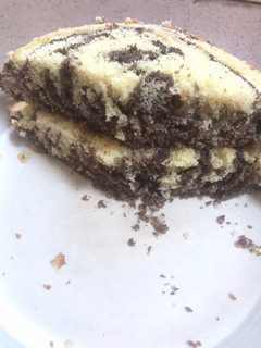 A picture of Marble pound cake.