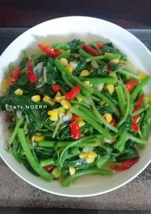Foto resep Tumis bayam jagung manis