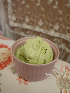 【Kate午後烘焙】清涼爽口的宇治抹茶冰淇淋(不加蛋) 的食譜成品照片