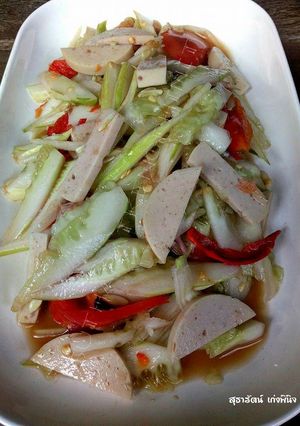 รูปของ ตำแตงหมูยอแบบคลุกเครื่อง
