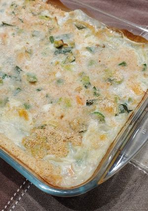 Foto de Peixe gratinado com camarão e mexilhão