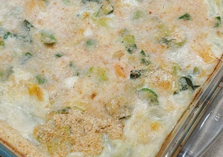 Recipe of Any-night-of-the-week Peixe gratinado com camarão e mexilhão