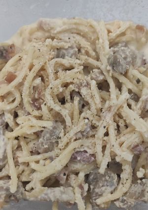 Una foto de Pasta a la carbonara