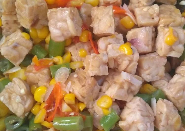 Resep Oseng tempe buncis jagung manis, Enak Banget