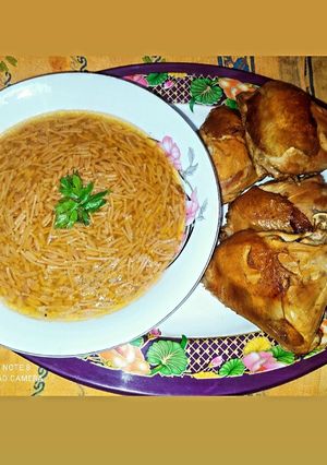 صورة لوصفة شوربة لسان عصفور 🥰❤️