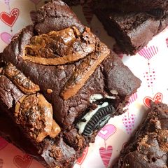 A picture of Double Chocolate Eggless Brownies.
