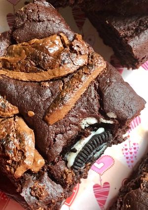 A picture of Double Chocolate Eggless Brownies.