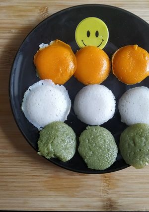 A picture of Healthy Colourful Mini Idlis.