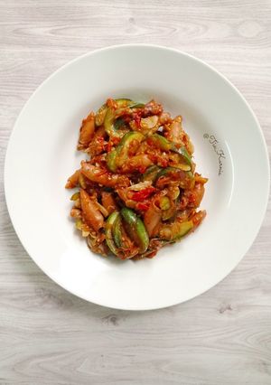 Foto resep Cumi Asin Terong Pedas