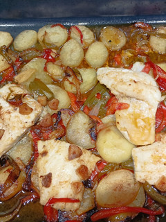 Una foto de Bacalao al horno