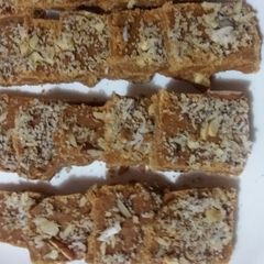 A picture of Besan ki burfi.