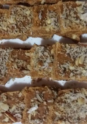 A picture of Besan ki burfi.