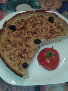 Una foto de Quiche de atún y puerros