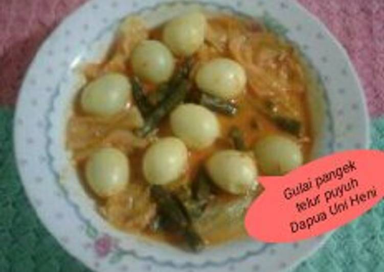Gulai pangek telur puyuh